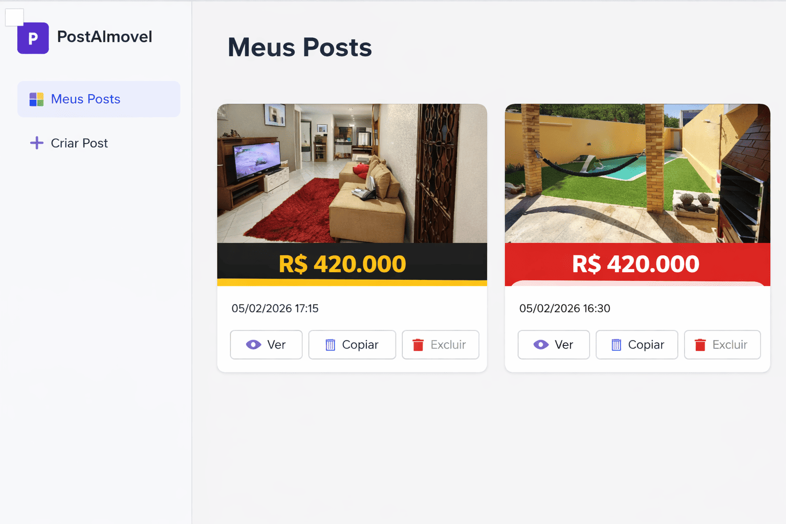 Criação automática de post